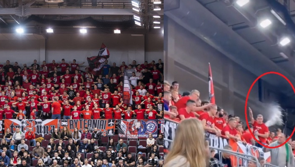 „Ryto“ fanų alumi apipiltas LKF darbuotojas: „Jūs oficialiai esate debilai“ (VIDEO)